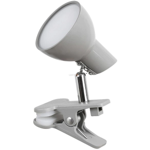  Szürke csíptetős LED spot lámpa 10 cm - Noah Rábalux 1480, 3000 K, 360 lm, 5 W