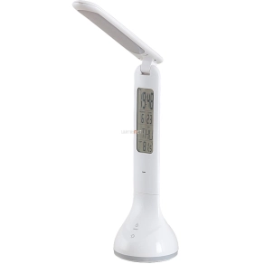   Asztali LED lámpa LCD kijelzővel 26 cm - Justin Rábalux 1515, LCD kijelző, automatikusan változó RGB hangulatfény, USB kábellel tölthető (nem tartozék), 4000 K, 253 lm, 4 W