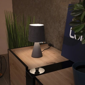   Kerámia asztali lámpa szürke színben, 25 cm - Nalani Rábalux 2695, 1xE14 foglalattal