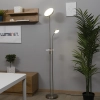 Minimál LED állólámpa olvasókarral, kapcsolóval állítható fényerővel - Ophus Rábalux 3239, üveg, 3000 K, 2110 lm, 23 W