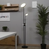 LED állólámpa olvasókarral minimál stílusban, kapcsolóval állítható fényerővel, 180 cm - Ophus Rábalux 3240, üveg, 3000 K, 2110 lm, 23 W