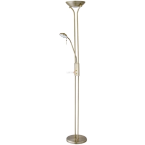   Szabályozható mennyezetvilágító állólámpa olvasókarral, 181 cm, bronz színben - Beta Rábalux 4076, fényerőszabályzó kapcsoló, üveg, 1xR7s+1xG9 foglalattal
