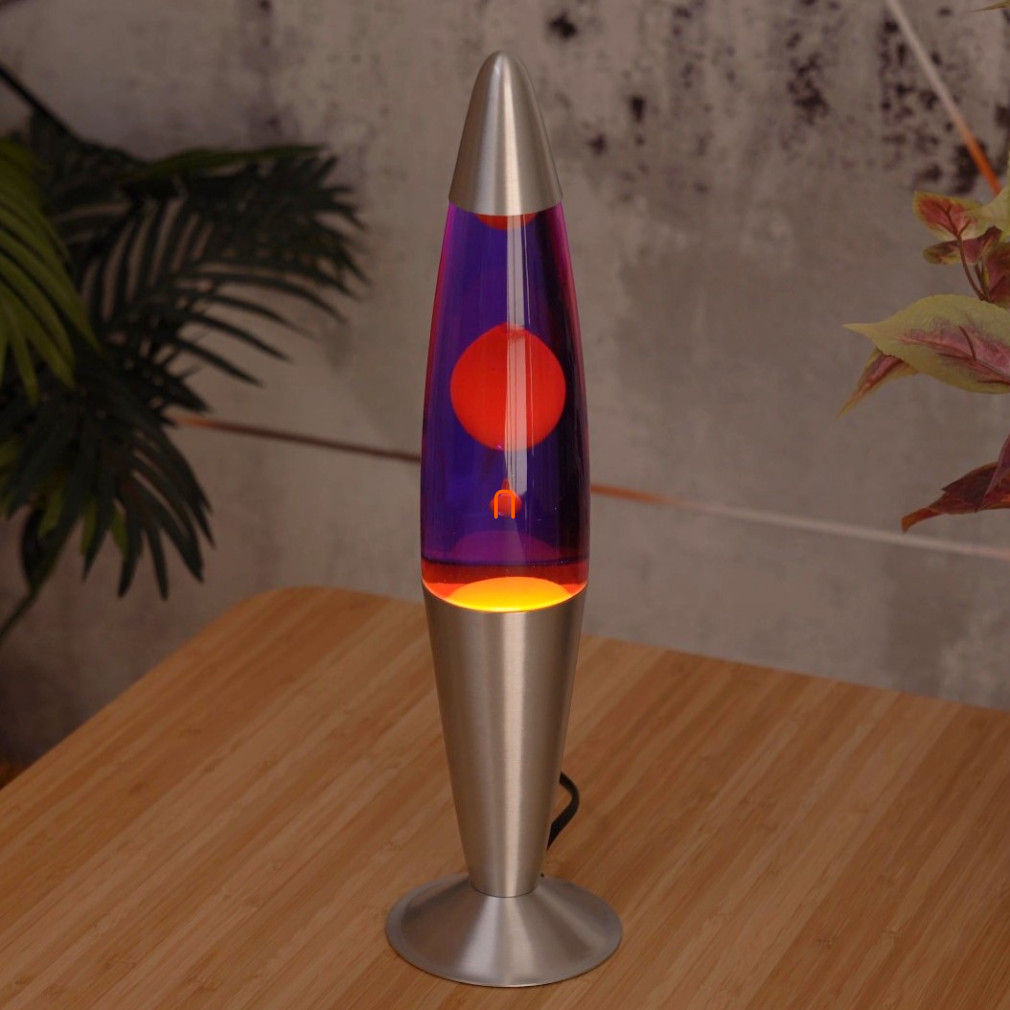 Lávalámpa fényforrással, 42 cm, lila - Lollipop Rábalux 4106, 1xE14 foglalattal