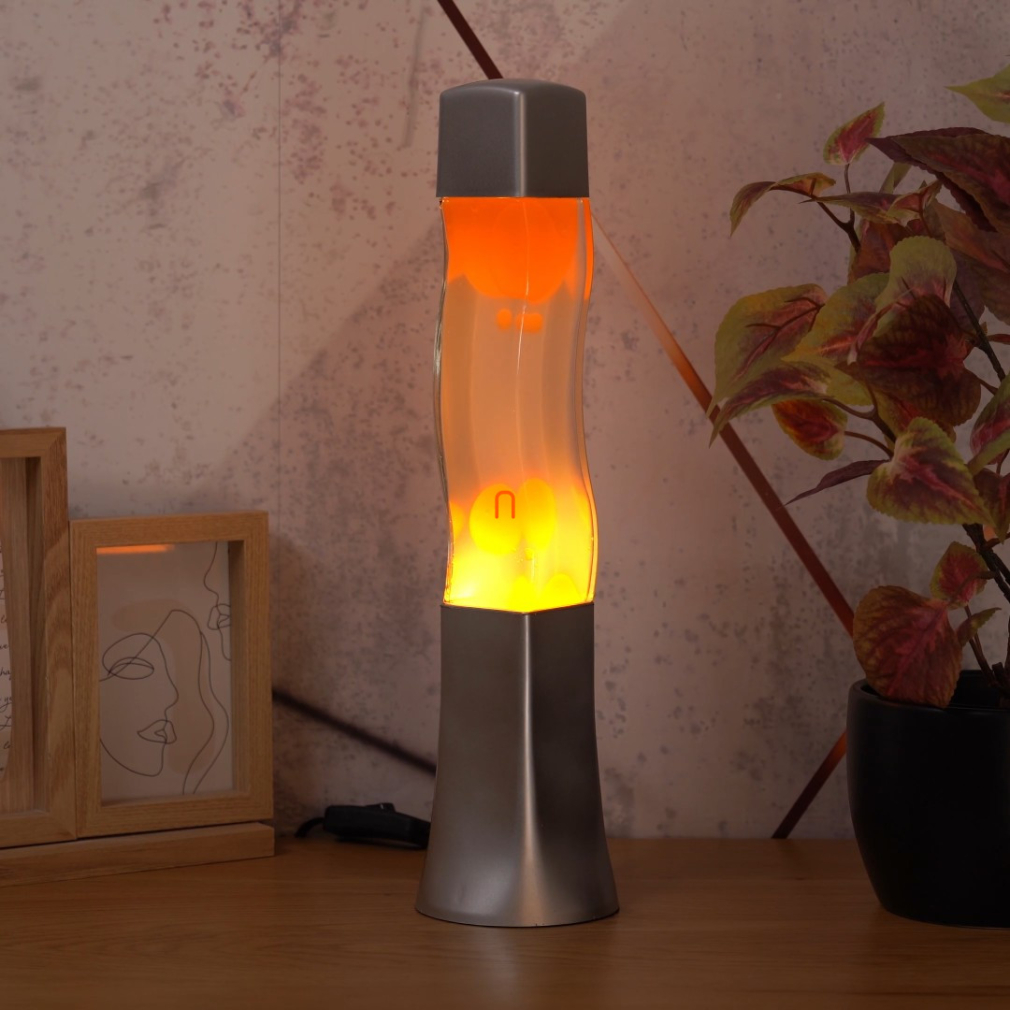 Lávalámpa fényforrással, 41cm, narancssárga - Marshal Rábalux 4110, 1xE14 foglalattal