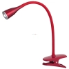 Piros asztali LED spot lámpa, csíptetős 35 cm - Jeff Rábalux 4198, 3000 K, 330 lm, 4,5 W