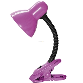  Lila csíptetős asztali LED spot lámpa, 34 cm - Dennis Rábalux 4259, 1xE27 foglalattal