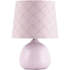 Textil asztali lámpa, pasztell rózsaszín, 26 cm - Ellie Rábalux 4384, 1xE14 foglalattal