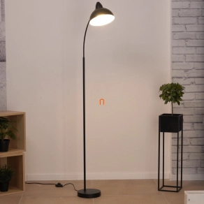   Állólámpa, fekete, 158 cm - Daron Rábalux 5240, talpkapcsoló, 1xE27 foglalattal