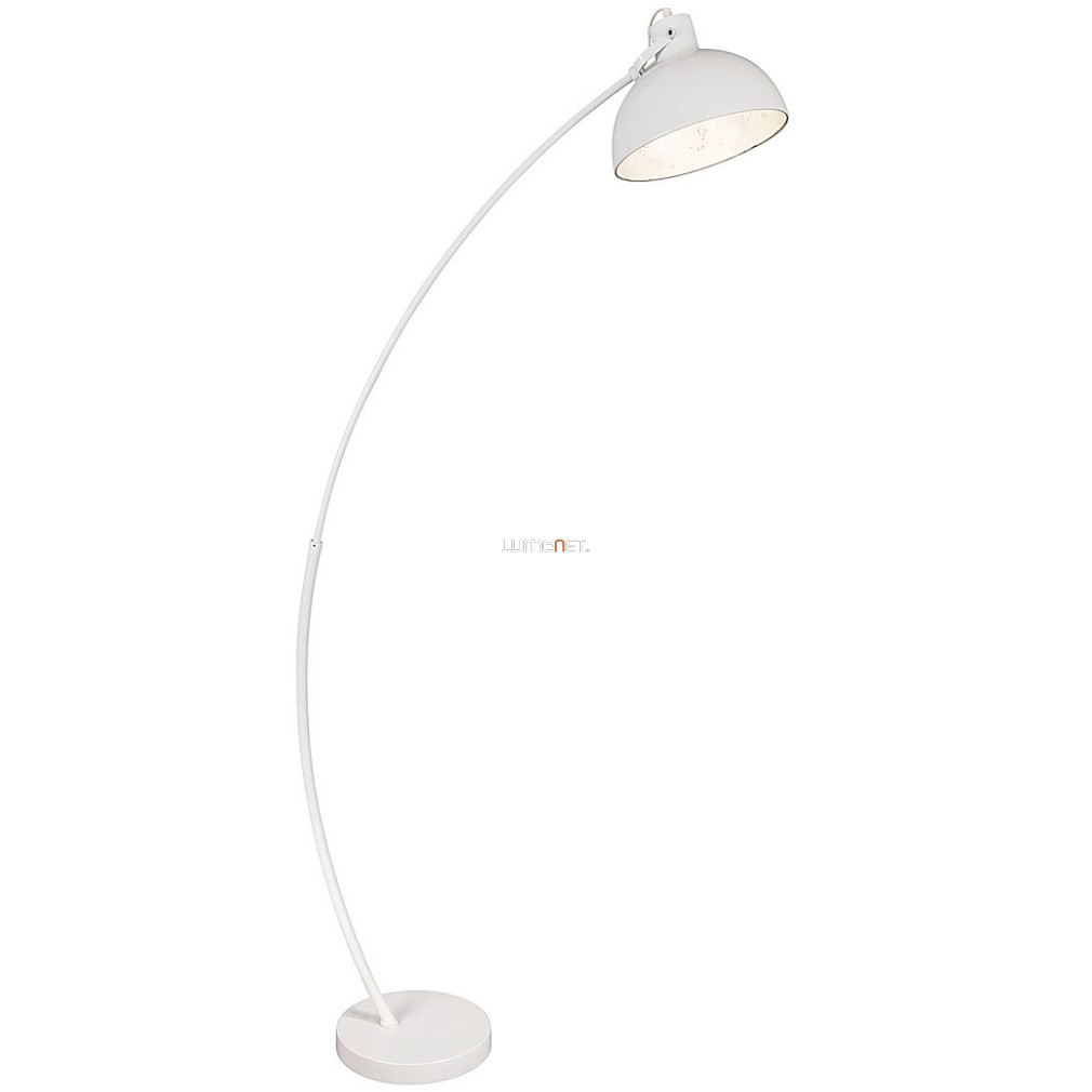Állólámpa, fehér-ezüst színben, 158 cm - Otto Rábalux 5594, talpkapcsoló, 1xE27 foglalattal
