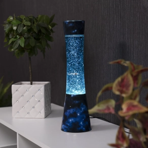   Glitteres lávalámpa fényforrással, univerzum hatással, 39 cm - Minka Rábalux 7026, 1xGY6.35 foglalattal
