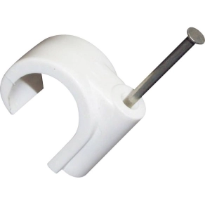   Budvill T21080 8 mm-es kábelrögzítő szeg, fehér műanyag kivitelben, 20 db/csomag