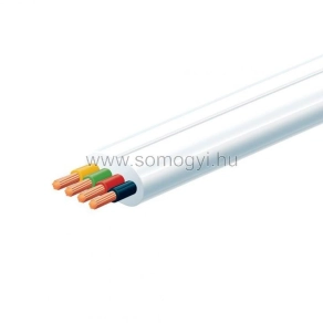   Telefonvezeték, 4 eres, 4C x (7 x 0,12 mm), fehér TK 1/WH Somogyi