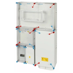   Hensel HB33K024-U1 fogyasztásmérő szekrény, 1 vagy 3 fázisú általános és vezérelt mérők számára, 2x12 modulos kiselosztóval