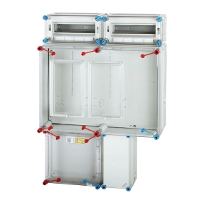   Hensel HB33K024-U fogyasztásmérő szekrény, 1 vagy 3 fázisú általános és vezérelt mérők számára, szabadvezetékes, 2x12modulos kiselosztó