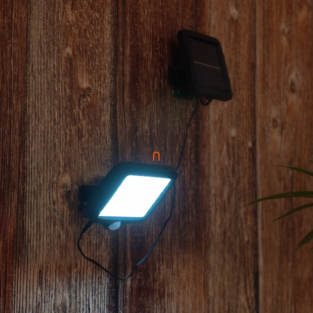 Napelemes LED reflektor mozgásérzékelővel, 250 lm, 5m, hidegfehér - Home FLP250SOLAR