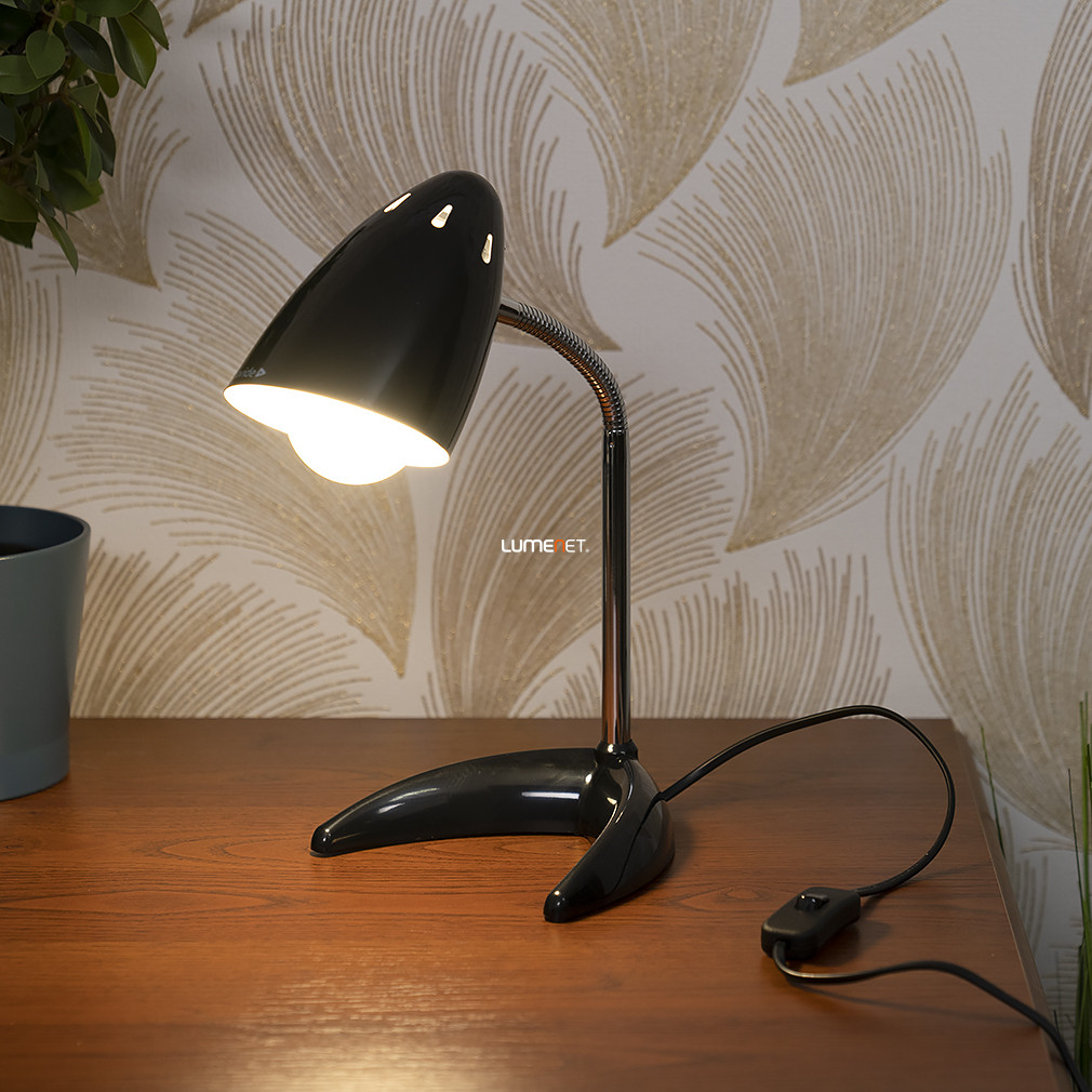 Modern asztali lámpa, fekete, 33 cm - Basic Avide ABLDLC-B, 1xE27 foglalattal, 220-240 V