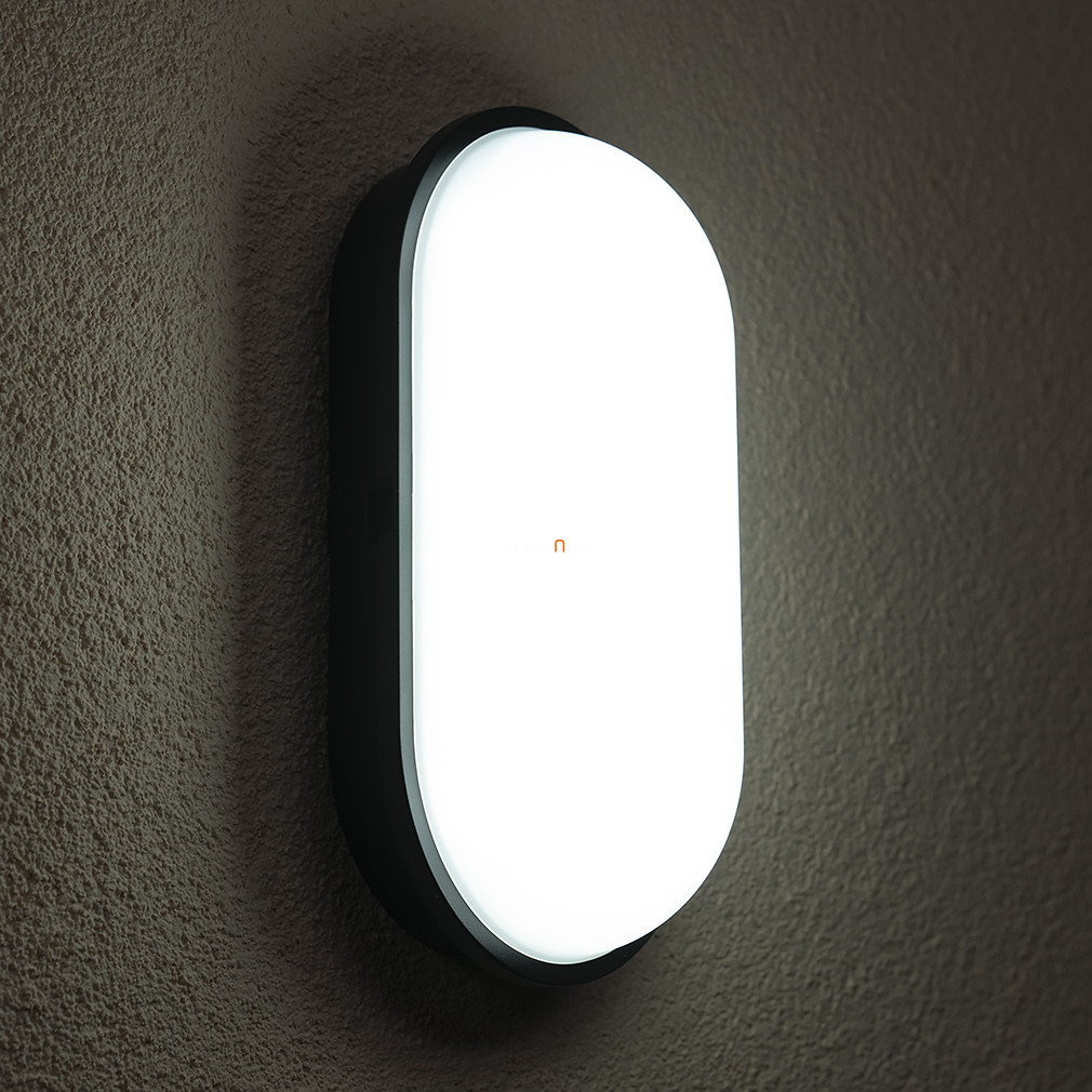 Kültéri ovális LED fali lámpa fekete színben - Triton-O Avide ABBHL-O-20W-NW-BL