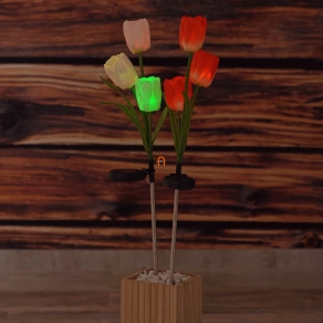   Napelemes tulipánok - RGB LED - 70 cm - 2 db / csomag - Garden of Eden 11721