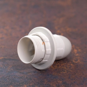   E14 csillár foglalat fehér, műanyag (F 14-303 M)  - DEL020 deLux