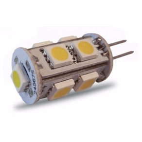   LED G4 1,9W 120lm 4000K semleges fehér fényforrás 180fok Ra80 12V DC (9db SMD5050 led) DEL216 deLux – Készlet erejéig!!!