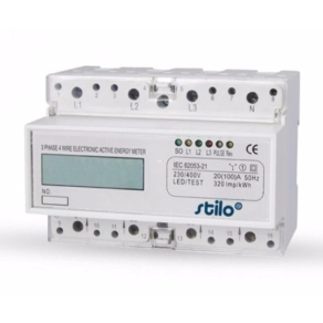   Stilo almérő háromfázisú 20-100 A-ig fázisonként, digitális, sínre 7 modul - STI491