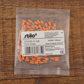 Stilo érvéghüvely szigetelt 0,5/ 8 narancs - STI735