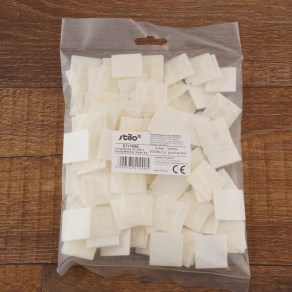   Stilo kábelkötegelő talp 28x28 /5,5 fehér, csavarozható, öntapadós - STI1090
