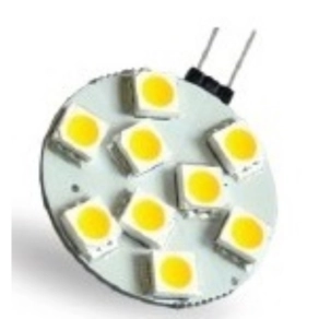   LED G4 1,8W 130lm 2700K meleg fehér fényforrás 180fok Ra80 12V AC/DC (9db SMD5050 led) DEL1142 deLux