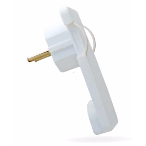   Stilo dugvilla alsó bekötés lapos, fehér 16A/250V - STI1261