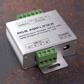   LED szalag RF erősítő 144W (12VDC), 288W (24VDC), 4A*3CH, 433,92MHz, IP20  - DEL1298 deLux