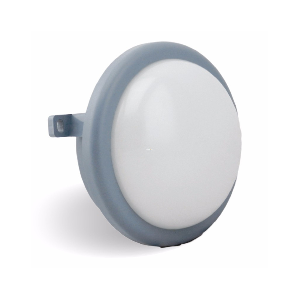LED hajólámpa szürke LED 12W, 960lm, 4000K, IP54220-240V, kerek, 40xSMD2835 - deLux DEL1385