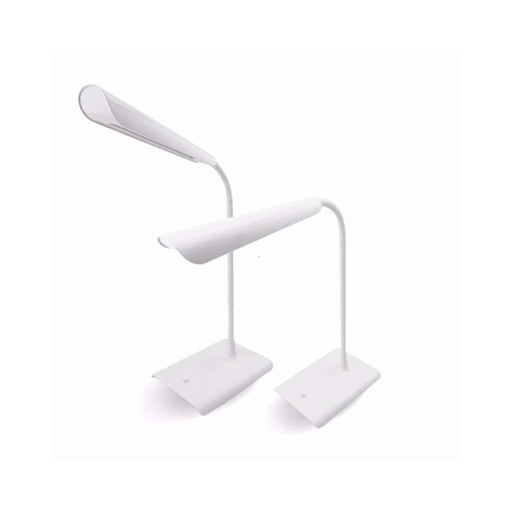 LED asztali lámpa fehér, szabályozható fényerő 8W, 400lm, 4000K 220-240V, 92x32x460mm, 16x0,5 SMD5630, ABS+PS - deLux DEL1407, 4000 K, 4000 lm, 8 W