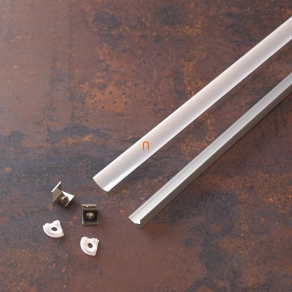   LED szalaghoz alumínium sín szett 45 fokos, 12mm-es szalaghoz  - DEL1486 deLux