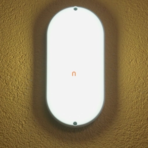   Hajólámpa LED 15W 1200lm 4000K ovális, opál búra műanyag alj fehér IP54 - deLux DEL1543