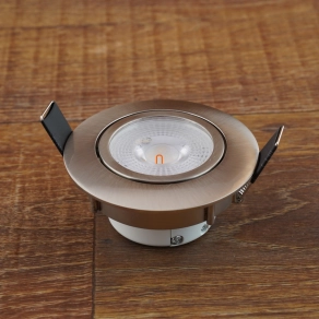   LED beépíthető spot lámpa, nikkel, 7W, 600Lm, 100-240V, d=75mm, 4000K, 120fok - deLux DEL1550