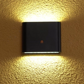   Kültéri falra szerelhető lámpatest, fekete, LED 2x3W, 4000K, IP54 - Kata deLux DEL1552