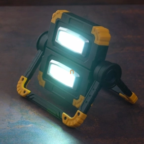   LED reflektor 20W 6500K hordozható 850lm, IP54, akkumulátoros, forgatható fej, USB-s töltés - deLux DEL1556