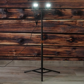   LED állványos reflektor 2X20W, 3600lm, 220-240VAC, IP65, 4000K, fekete - Slim deLux DEL1768