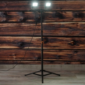   LED állványos reflektor 2X30W, SLIM 5400lm, 220-240VAC, IP65, 4000K, fekete - deLux DEL1769