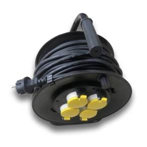  Stilo kábeldob H07RN-F 3G1,5mm2 gumikábellel, IP44 40fm, 4x2P+F csapfedeles aljzattal STI1780