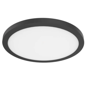  Szabályozható LED panel fekete, kerek, süllyesztett/falon kívüli, 18W, 1880lm, 3000/4000/6500K, IP20, DEL1818 Delux
