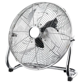   Stilo padlóventilátor 80W, 220-240V, 16 coll átmérő, 3 fokozatú, 1,6m vezetékkel, alumínium, krómozott állvánnyal STI1829
