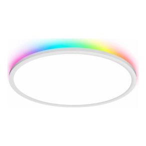   LED Panel Slim CCT+RGB háttérvilágítás fehér kerek falon kívüli 24W 2600lm 3/4/6500K IP20 - Moody deLux DEL1887