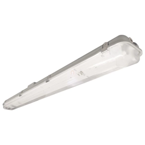   LED Por- és páramentes üres lámpatest 1x58W méret, LED csőhöz szerelve, SEP PC búra IP65 fém békazárakkal 60001158402 STAR-158 PC/PC