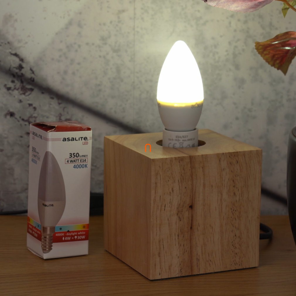 LED gyertya izzó E14 4W 4000K 350lm (C37)