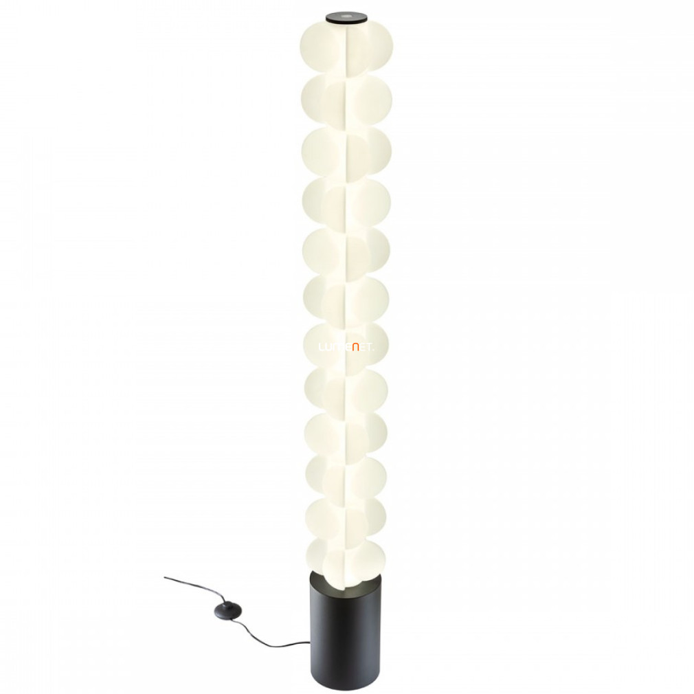 Kapcsolóval szabályozható design LED állólámpa, matt fekete-fehér színű, 153 cm - Jaco Redo 01-2691, 3 lépésben dimmelhető, 3000 K, 3350 lm, 52 W
