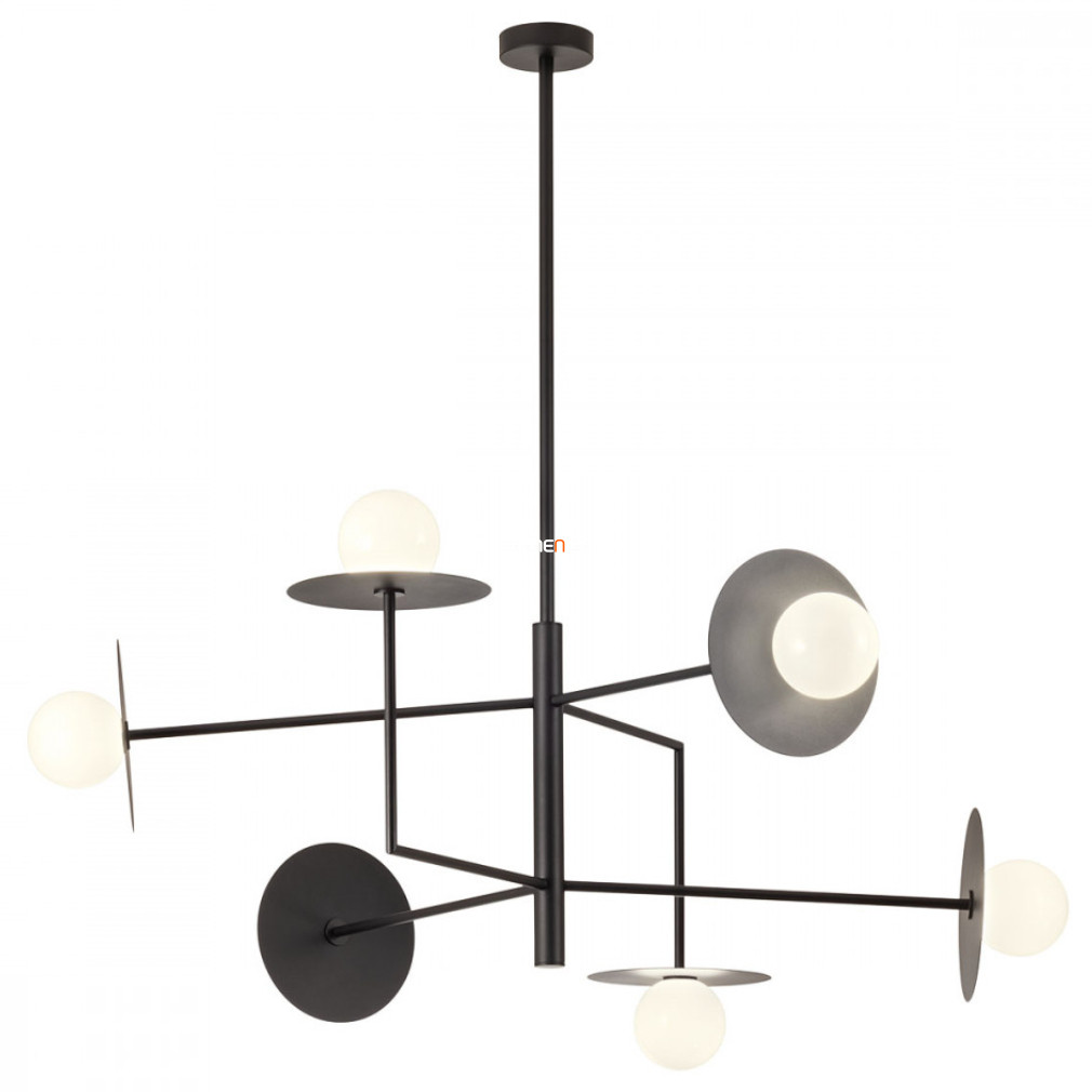 Design csillár fekete színben, 6 foglalattal - Plato Redo 01-2734