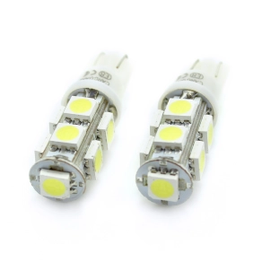   Carguard CLD007 T10 LED helyzetjelző izzó 12V, 2,25W, 6000K, 162lm, 9 LED, 2 darabos, 2.25 W, 2 db/csomag, gépjárművek helyzetjelzéséhez és belső világításához