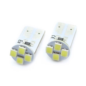  Carguard CLD009 T10 LED helyzetjelző izzó, 12V, 0,4W, 6000K, 28lm, 4 LED, 2 darabos, 0.4 W, 2 db/csomag, gépjárművek helyzetjelzéséhez és belső világításához