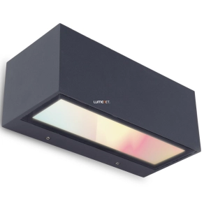   Connect Smart kültéri le/fel világító fali LED lámpa, antracit-opál - Gemini Lutec 5189120118